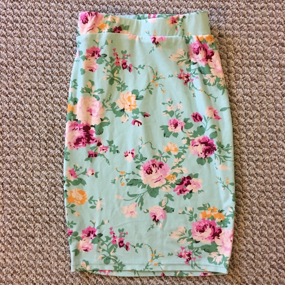 Girls floral pencil skirt
